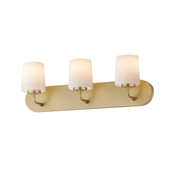 Maxim Lighting Durham 3-Light Strip Bath Vanity Light - 120V - Natural Aged Brass