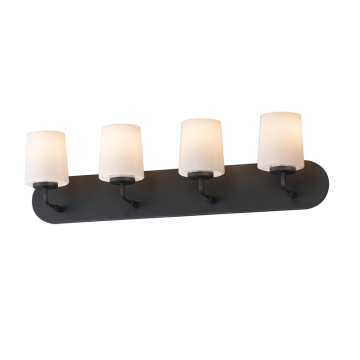 Maxim Lighting Durham 4-Light Strip Bath Vanity Light - 120V - Black