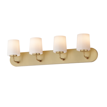 Maxim Lighting Durham 4-Light Strip Bath Vanity Light - 120V - Natural Aged Brass
