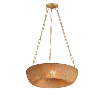Maxim Lighting Bower 24" Pendant - 120V - Natural Aged Brass