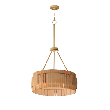 Maxim Lighting Satori 3-Light Chandelier - 120V - Natural Aged Brass