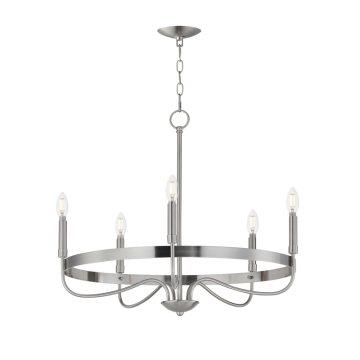 Maxim Lighting Frankie 5-Light Chandelier - 120V - Satin Nickel