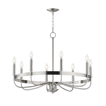 Maxim Lighting Frankie 8-Light Chandelier - 120V - Satin Nickel