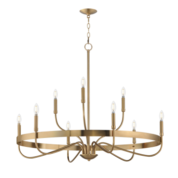 Maxim Lighting Frankie 9-Light Chandelier - 120V - Heritage