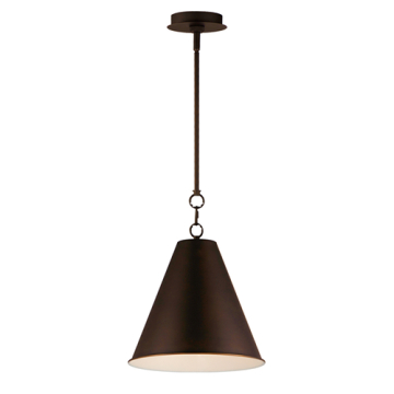 Maxim Lighting Veritas 12" 1-Light Pendant - 120V - Chestnut Bronze