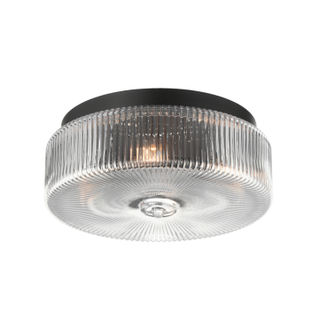 Maxim Lighting Kasbah 4-Light Flush Mount - 120V - Oil Rubbed Bronze - Clear Ribbed Glass