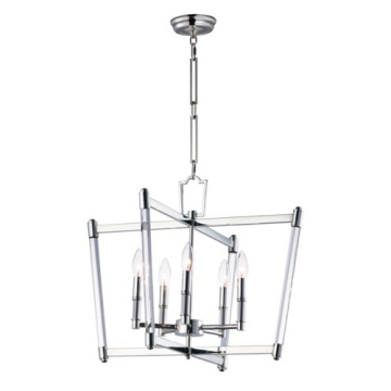 Maxim Lighting Lucent 5-Light Chandelier - 120V - Polished Nickel