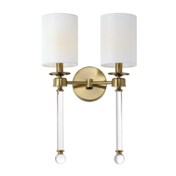 Maxim Lighting Lucent 2-Light Wall Sconce - 120V - Heritage Brass