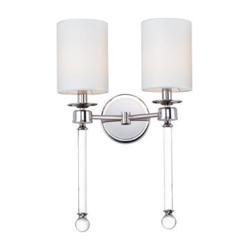 Maxim Lighting Lucent 2-Light Wall Sconce - 120V - Polished Nickel