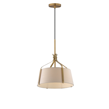 Maxim Lighting Bandera 14" 1-Light Pendant - 120V - Natural Aged Brass