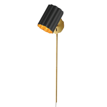 Maxim Lighting Primrose 1-Light Wall Sconce - 120V - Black / Gold Leaf