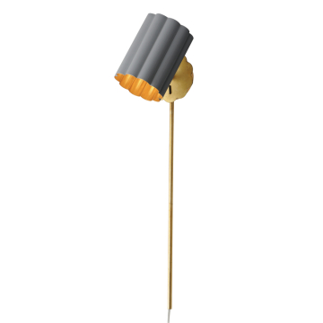 Maxim Lighting Primrose 1-Light Wall Sconce - 120V - Dark Grey / Gold Leaf