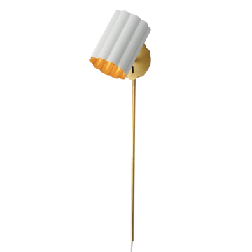 Maxim Lighting Primrose 1-Light Wall Sconce - 120V - Matte White / Gold Leaf