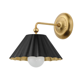 Maxim Lighting Primrose 1-Light Wall Sconce - 120V - Black / Gold Leaf