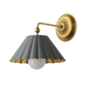 Maxim Lighting Primrose 1-Light Wall Sconce - 120V - Dark Grey / Gold Leaf