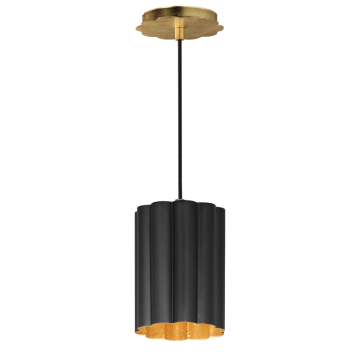 Maxim Lighting Primrose 1-Light Pendant - 120V - Black / Gold Leaf