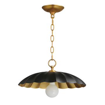 Maxim Lighting Primrose 1-Light Pendant - 120V - Black / Gold Leaf