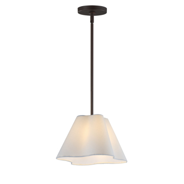 Maxim Lighting Saxon 14" Pendant - 120V - Oil Rubbed Bronze - White Glass