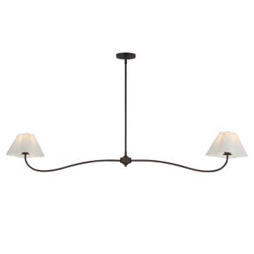 Maxim Lighting Saxon 2-Light Pendant - 120V - Oil Rubbed Bronze - White Glass