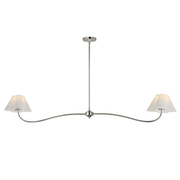 Maxim Lighting Saxon 2-Light Pendant - 120V - Polished Nickel - White Glass