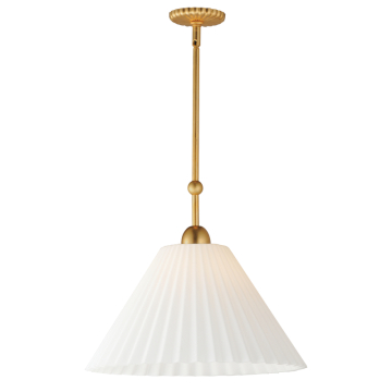 Maxim Lighting Kismet 20" Pendant - 120V - Gold Leaf - Satin White Glass