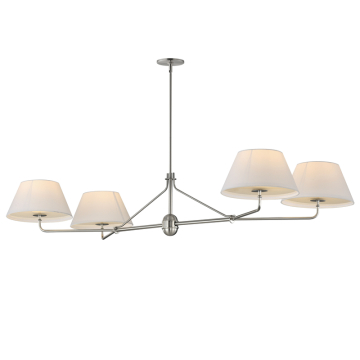 Maxim Lighting Dunbridge 4-Light Chandelier - 120V - Polished Nickel