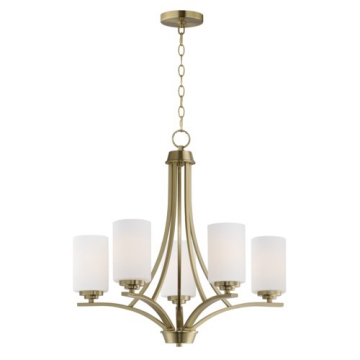 Maxim Lighting Deven 5-Light Chandelier - 120V - Satin Brass