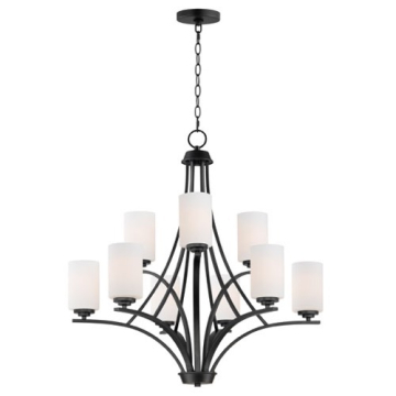 Maxim Lighting Deven 9-Light Chandelier - 120V - Black