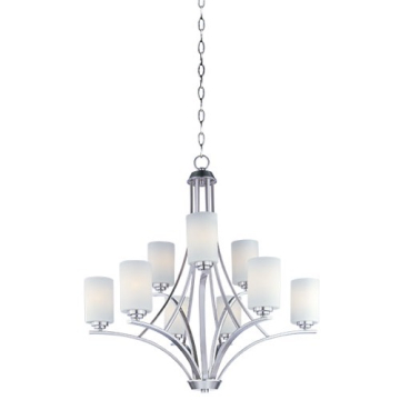 Maxim Lighting Deven 9-Light Chandelier - 120V - Satin Nickel