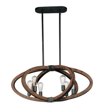 Maxim Lighting Bodega Bay 6-Light Pendant - 120V - Anthracite