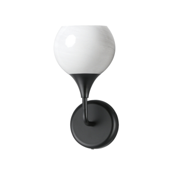 Maxim Lighting Neve 1-Light Wall Sconce - 120V - Black - Marble Glass