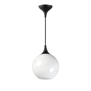 Maxim Lighting Neve Single Pendant - 120V - Black - Marble Glass