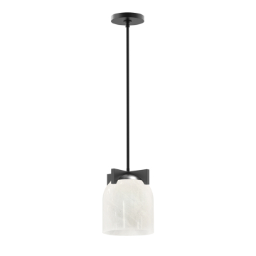 Maxim Lighting Scoop 1-Light Pendant/Flush Mount - 120V - Black - Marble Glass