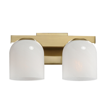 Maxim Lighting Scoop 2-Light Bath Vanity - 120V - Natural Aged Brass