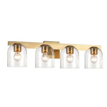 Maxim Lighting Scoop 4-Light Bath Vanity Light - 120V - Natural Aged Brass