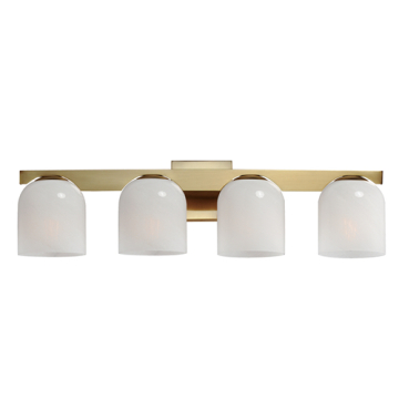 Maxim Lighting Scoop 4-Light Bath Vanity - 120V - Natural Aged Brass