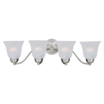 Maxim Lighting Basix 4-Light Bath Vanity Light - 120V - Satin Nickel