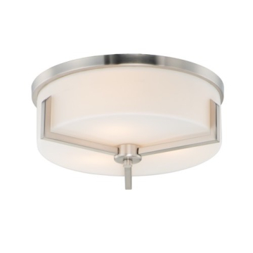 Maxim Lighting Dart 3-Light Flush Mount - 120V - Satin Nickel