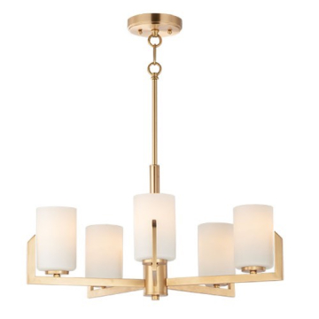 Maxim Lighting Dart 5-Light Chandelier - 120V - Satin Brass