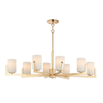 Maxim Lighting Dart 8-Light Chandelier - 120V - Satin Brass