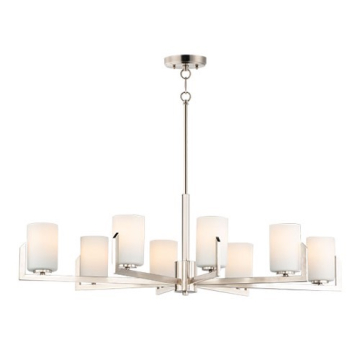 Maxim Lighting Dart 8-Light Chandelier - 120V - Satin Nickel