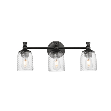 Maxim Lighting Swirl 3-Light Bath Vanity Light - 120V - Black