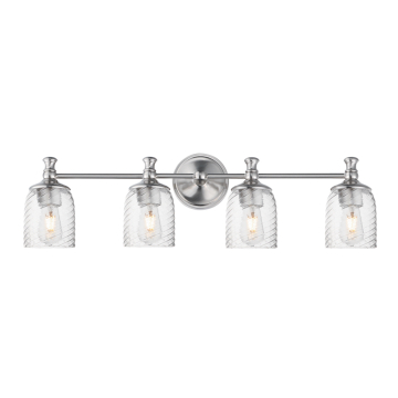 Maxim Lighting Swirl 4-Light Bath Vanity Light - 120V - Satin Nickel