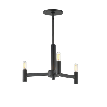 Maxim Lighting Emana 3-Light Chandelier - 120V - Black