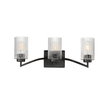 Maxim Lighting Rigata 3-Light Bath Vanity Light - 120V - Black