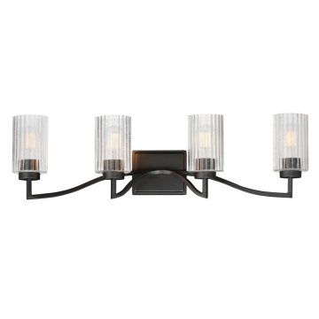 Maxim Lighting Rigata 4-Light Bath Vanity Light - 120V - Black