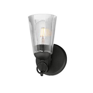 Maxim Lighting Jackson Hole 1-Light Wall Sconce - 120V - Black - Clear Glass