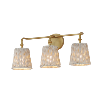 Maxim Lighting Baja 3-Light Bath Vanity Light - 120V - Natural Aged Brass