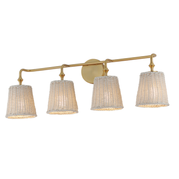 Maxim Lighting Baja 4-Light Bath Vanity Light - 120V - Natural Aged Brass