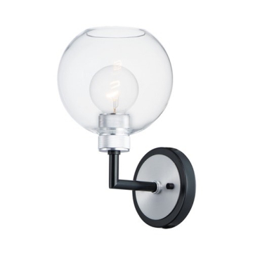 Maxim Lighting Vessel 1-Light Wall Sconce - 120V - Black / Brushed Aluminum